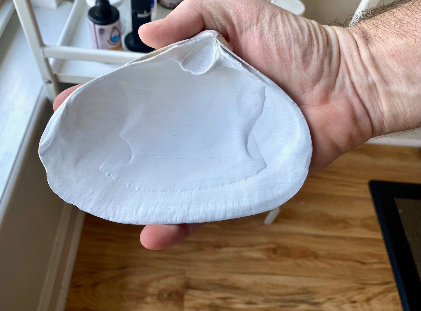 Decoupage Clam Shell Trinket Dish Fire Island Lighthouse Art, Coastal Home Decor