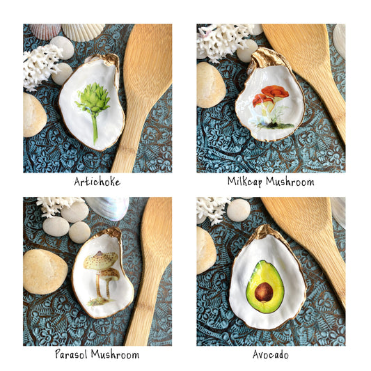 Decoupage Shell Spoon Rest – Coastal Kitchen Decor, Beach House Gift