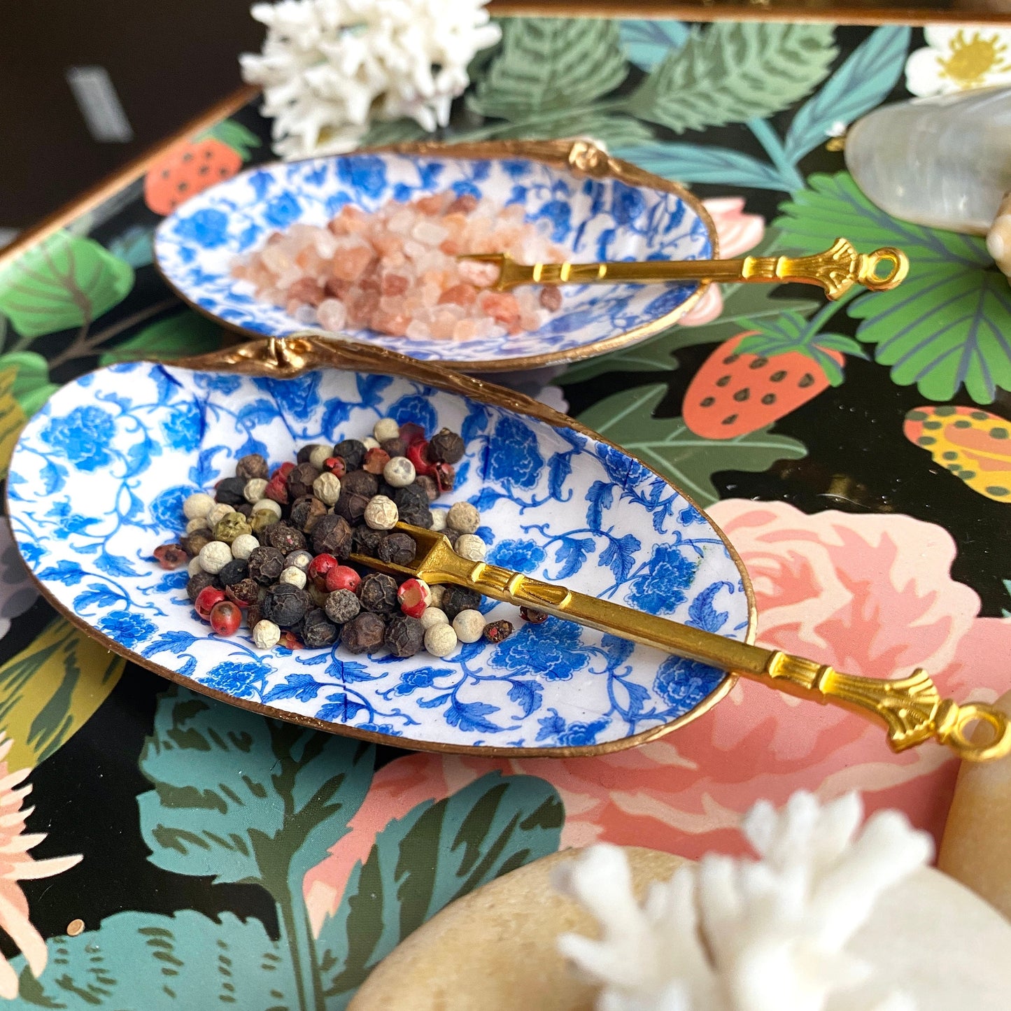 Handcrafted Clam Shell Salt and Pepper Dishes – Beach House Table Decor