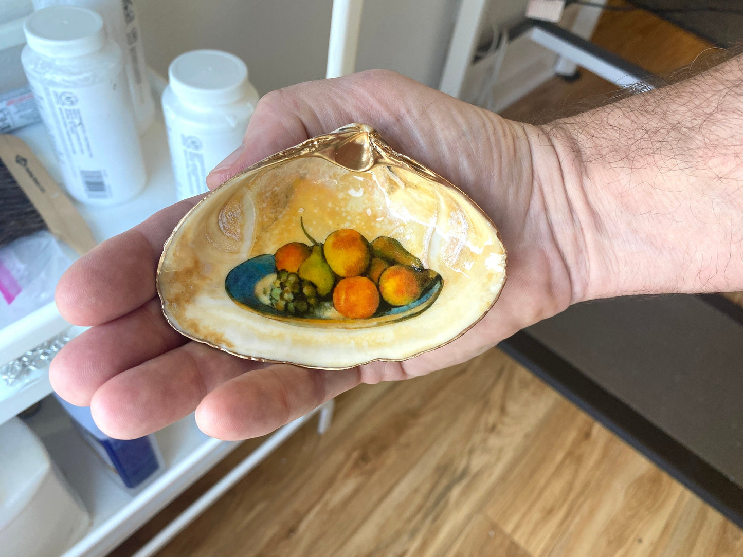 Decoupage Shell Ring Dish – Cézanne Art, Coastal Housewarming Gift