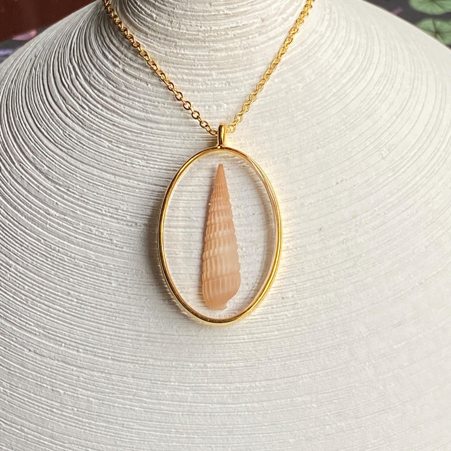 Handmade Shell Pendant Necklace Auger Shell