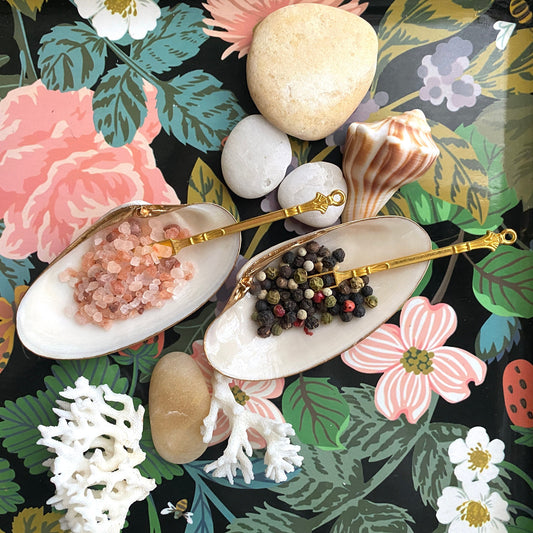 Handcrafted Clam Shell Salt and Pepper Dishes – Beach House Table Decor
