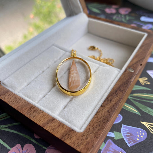 Handmade Shell Pendant Necklace Auger Shell