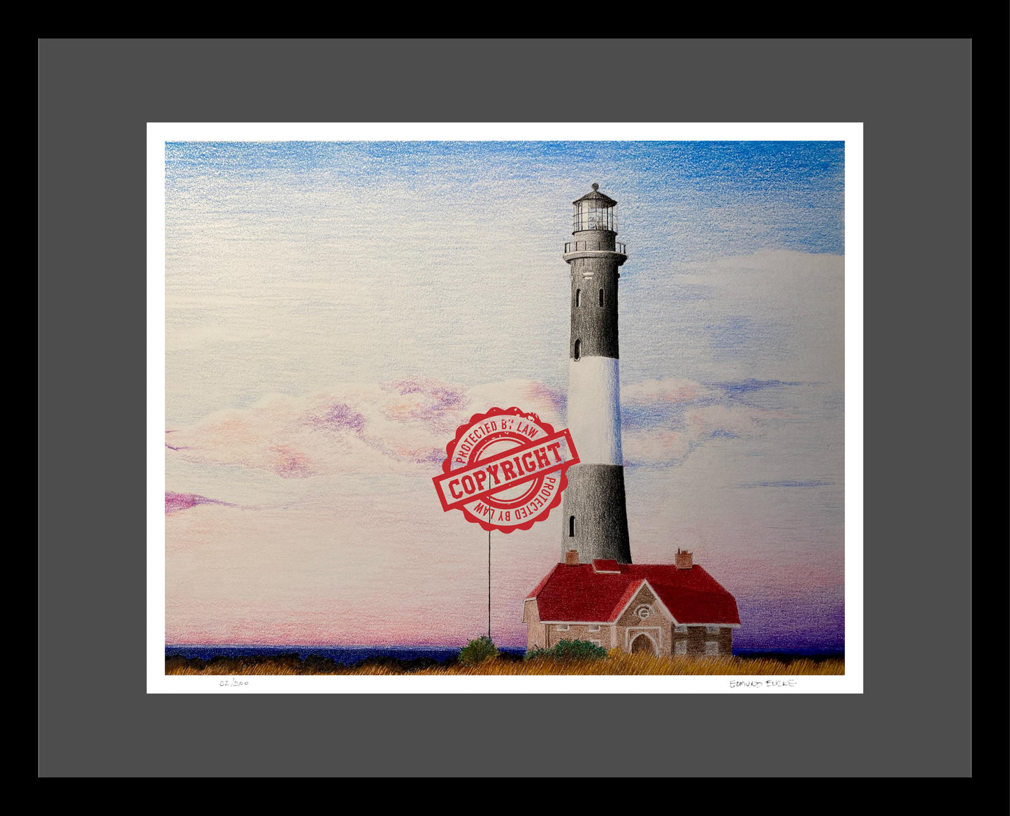 Beach Art Prints, Lighthouse Art, Coastal Wall Decor, Limited Edition Art Prints, Fire Island Lighthouse, Nautical Gift, Long Island Art