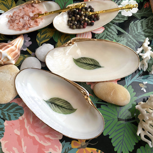 Handcrafted Clam Shell Salt and Pepper Dishes – Beach House Table Decor