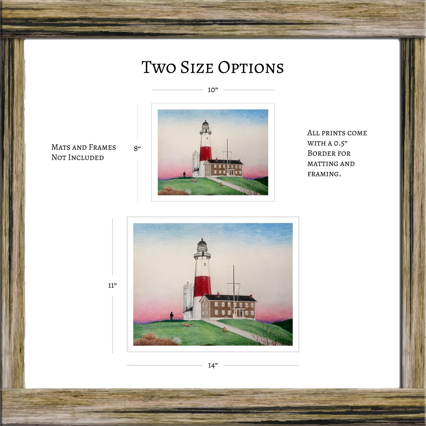 Montauk Lighthouse Limited Edition Art Print, Beach House Gift, Nautical Wall Decor, Lighthouse Art, Coastal Wall Decor, Beach Art Prints