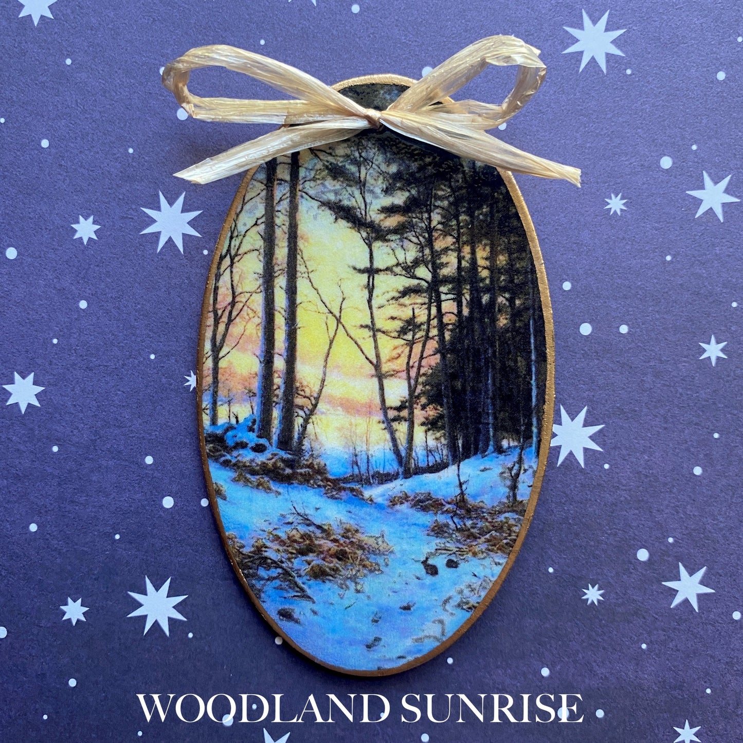 Vintage Winter Scenes Decoupage Holiday Ornaments