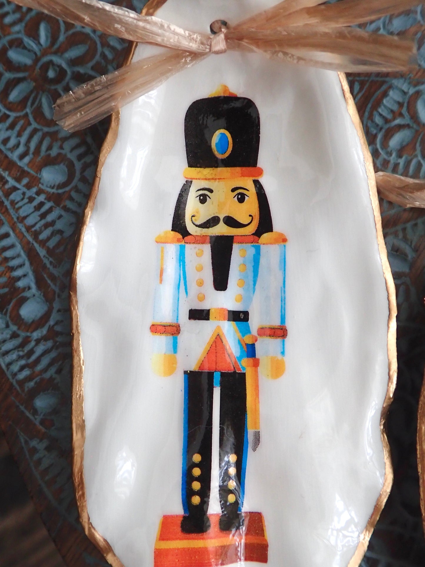 Holiday Ornament Nutcracker Suite Decoupage Oyster Shells