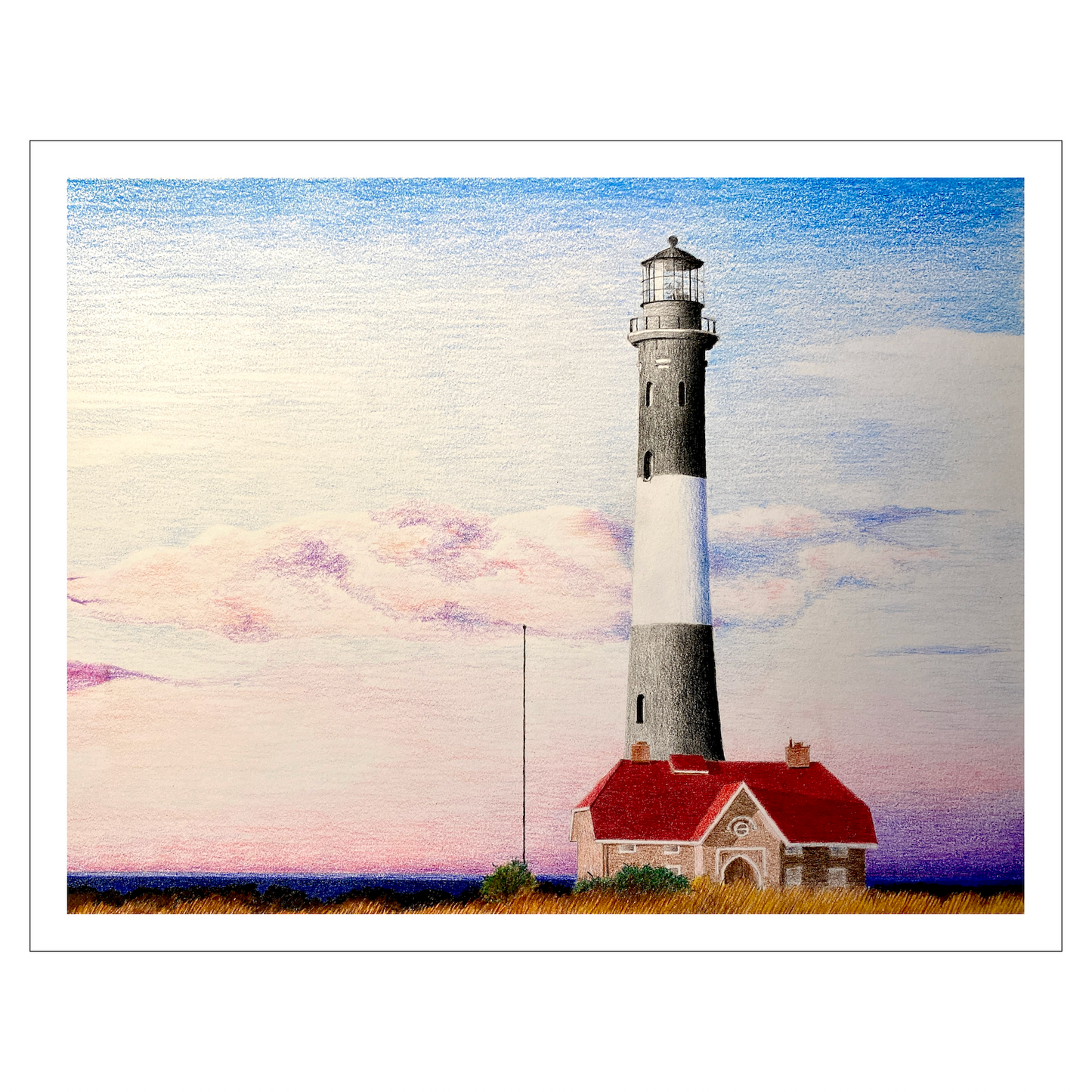 Beach Art Prints, Lighthouse Art, Coastal Wall Decor, Limited Edition Art Prints, Fire Island Lighthouse, Nautical Gift, Long Island Art
