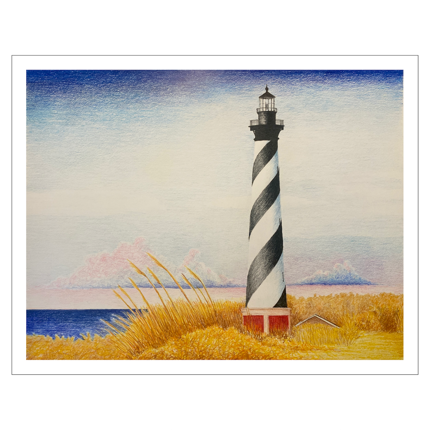 Cape Hatteras Lighthouse Limited Edition Art Print, North Carolina Beach Art Prints, Lighthouse Art, Coastal Wall Decor, Outer Banks Art