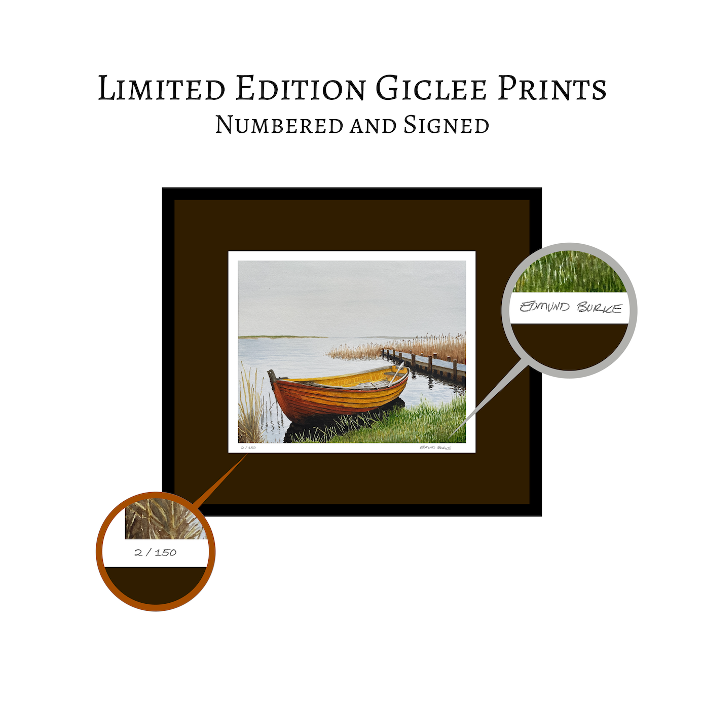 Original Watercolor Print of an Old Skiff on a Quiet Shoreline – Coastal Wall Art