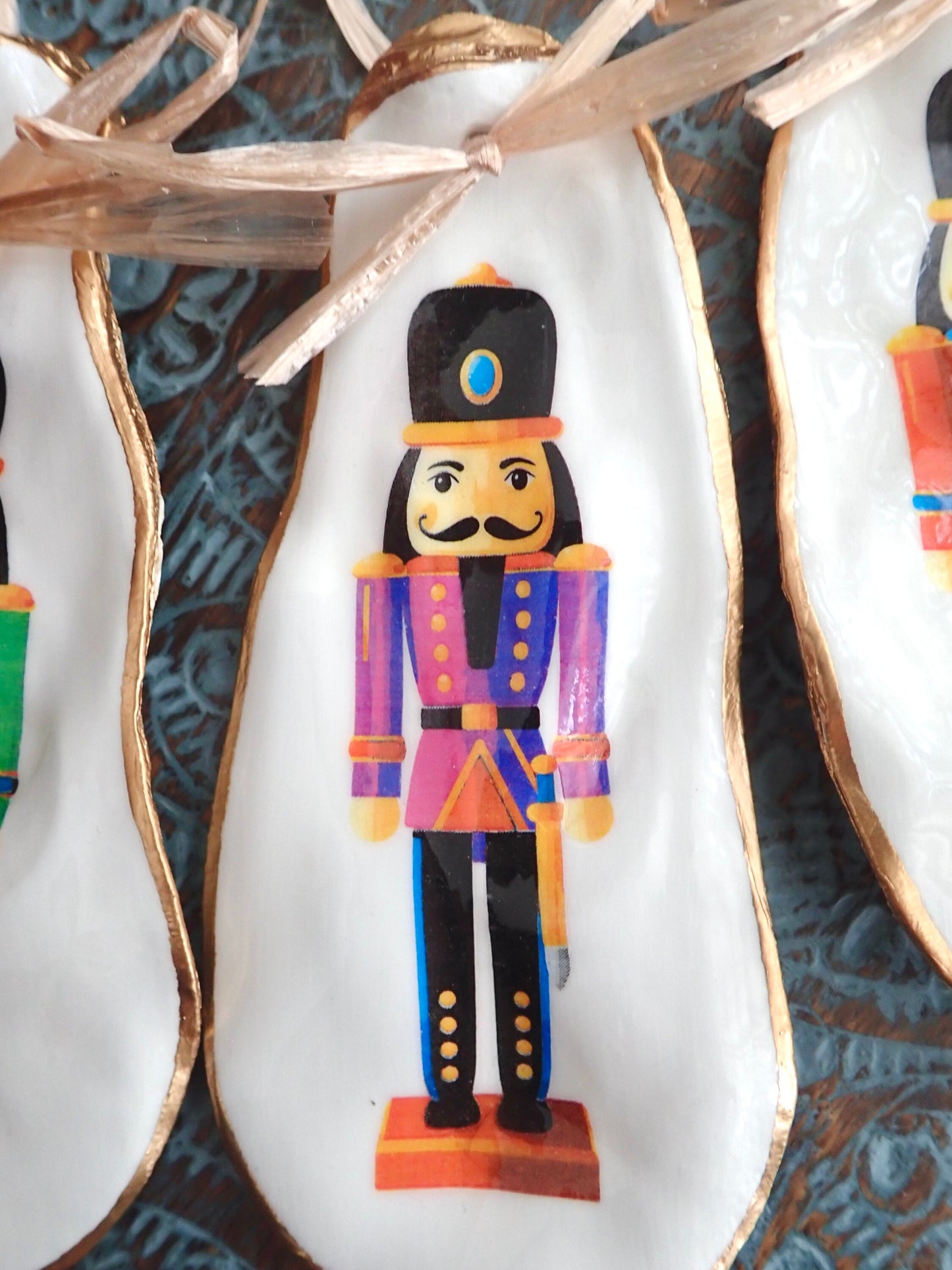 Holiday Ornament Nutcracker Suite Decoupage Oyster Shells