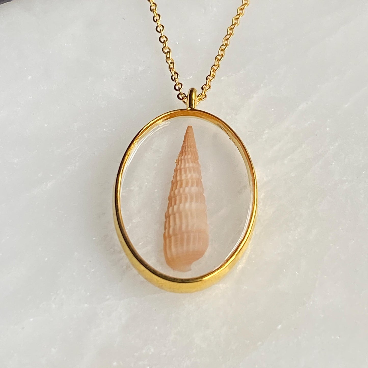 Handmade Shell Pendant Necklace Auger Shell