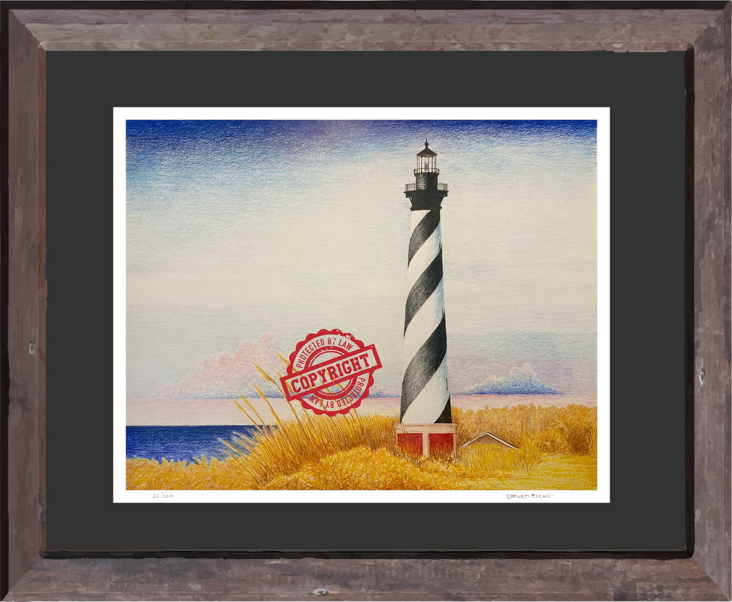 Cape Hatteras Lighthouse Limited Edition Art Print, North Carolina Beach Art Prints, Lighthouse Art, Coastal Wall Decor, Outer Banks Art