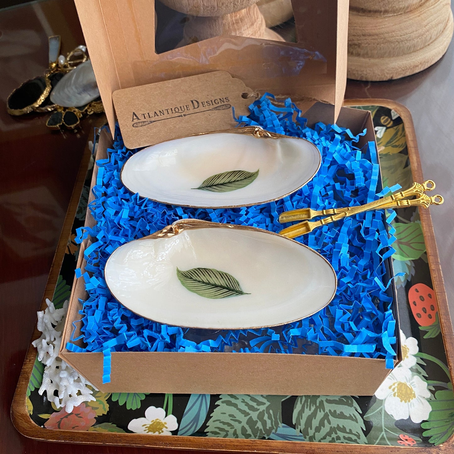Handcrafted Clam Shell Salt and Pepper Dishes – Beach House Table Decor
