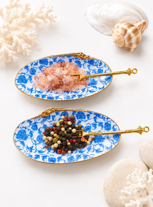Handcrafted Clam Shell Salt and Pepper Dishes – Beach House Table Decor