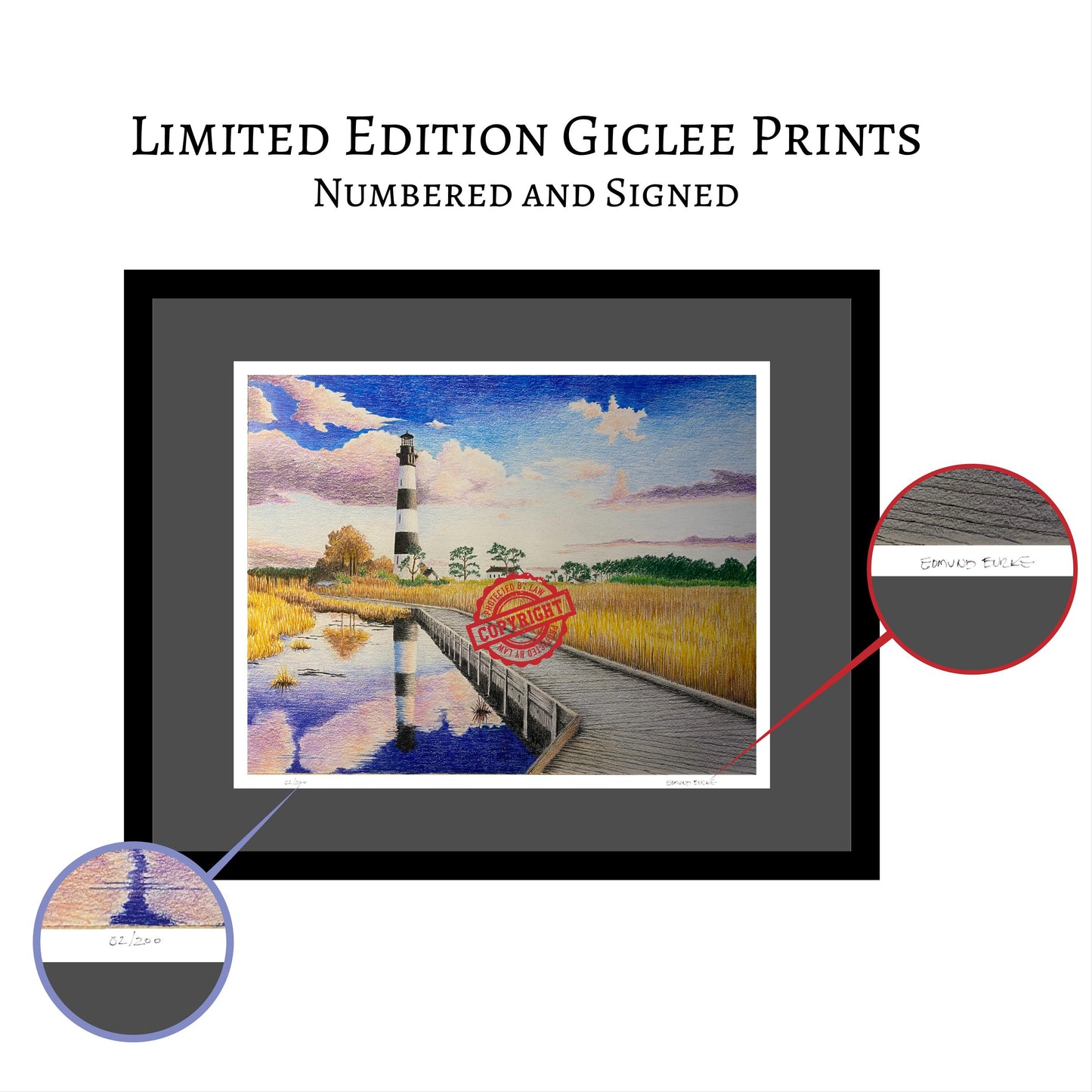 Beach Art Prints, Lighthouse Art, Coastal Wall Decor, North Carolina Art Print, Bodie Island Lighthouse, Outer Banks Art, Nautical Wall Gift