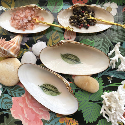 Handcrafted Clam Shell Salt and Pepper Dishes – Beach House Table Decor