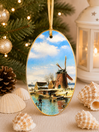 Vintage Winter Scenes Decoupage Holiday Ornaments