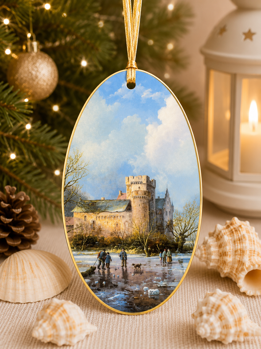 Vintage Winter Scenes Decoupage Holiday Ornaments