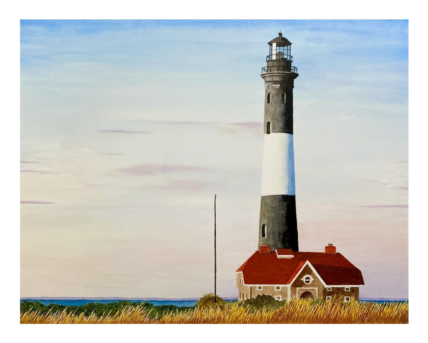 Beach Art Prints, Lighthouse Art, Coastal Wall Decor, Limited Edition Art Prints, Fire Island Lighthouse, Nautical Gift, Long Island Art