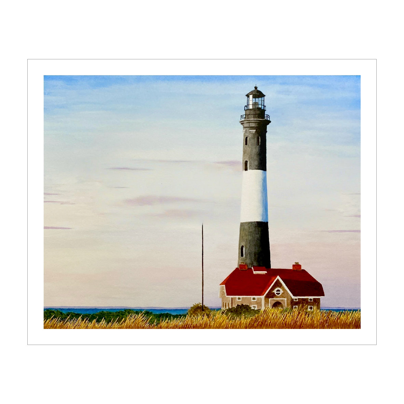 Beach Art Prints, Lighthouse Art, Coastal Wall Decor, Limited Edition Art Prints, Fire Island Lighthouse, Nautical Gift, Long Island Art