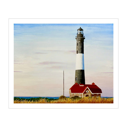 Beach Art Prints, Lighthouse Art, Coastal Wall Decor, Limited Edition Art Prints, Fire Island Lighthouse, Nautical Gift, Long Island Art