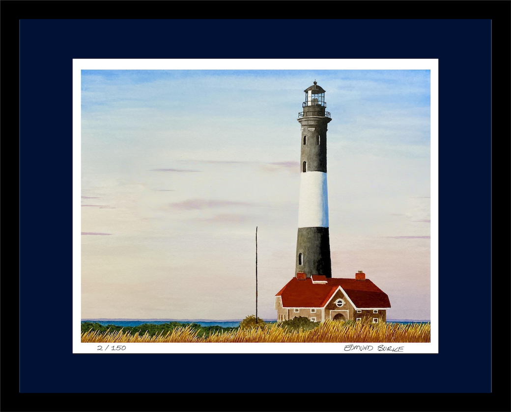 Beach Art Prints, Lighthouse Art, Coastal Wall Decor, Limited Edition Art Prints, Fire Island Lighthouse, Nautical Gift, Long Island Art