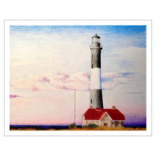 Beach Art Prints, Lighthouse Art, Coastal Wall Decor, Limited Edition Art Prints, Fire Island Lighthouse, Nautical Gift, Long Island Art