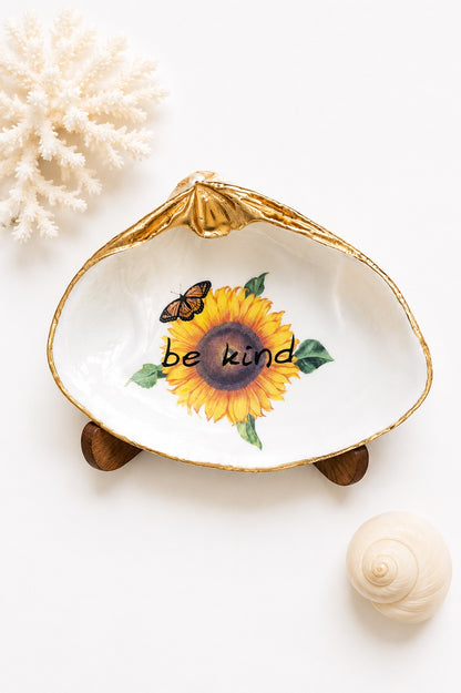 Decoupage Clam Shell Ring Dish – Affirmation Jewelry Tray