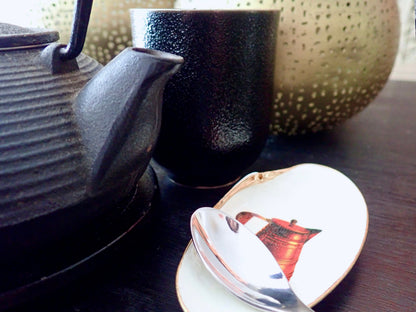 Decoupage Clam Shell Spoon Rest Pair – Vintage Coffee & Tea Illustration