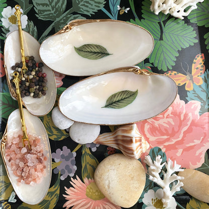 Handcrafted Clam Shell Salt and Pepper Dishes – Beach House Table Decor