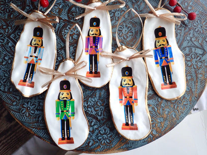 Holiday Ornament Nutcracker Suite Decoupage Oyster Shells